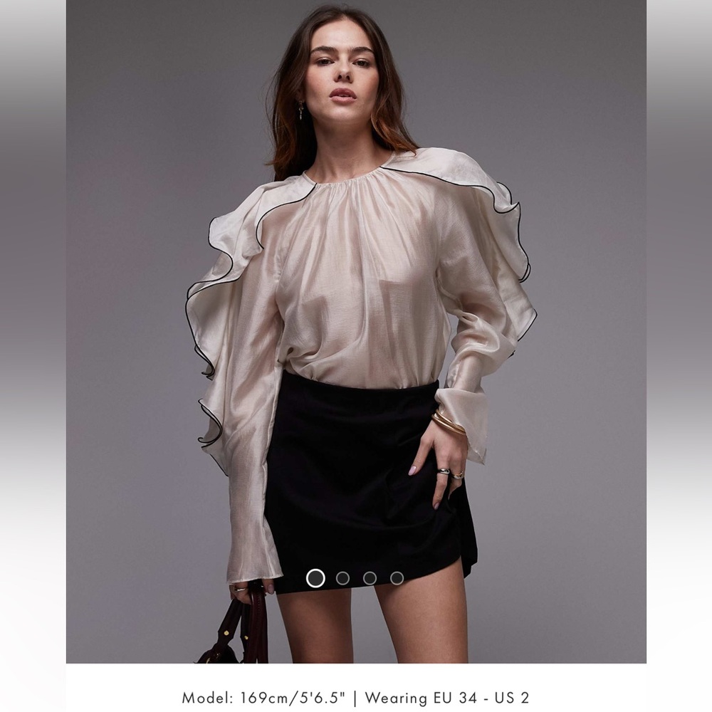 & Other Stories blouse with ruffle sleeves - Picture 1 of 7